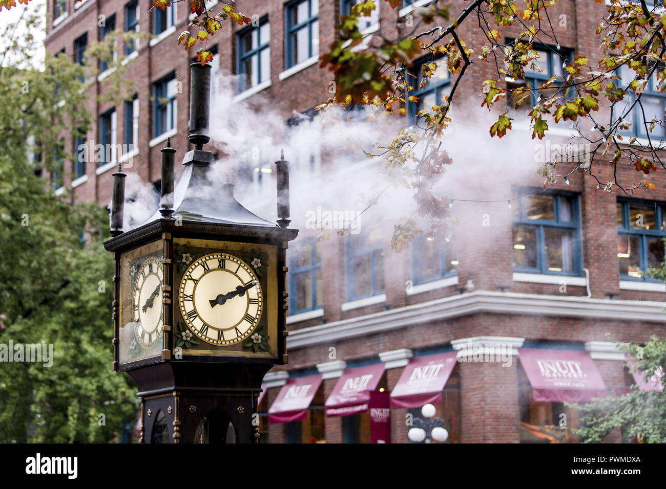 clock of Vancouver Stock Photo Alamy