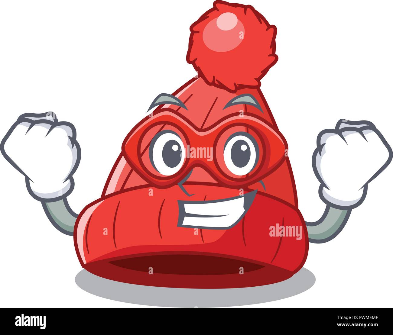 Super hero homemade funny and warm beanie cartoon Stock Vector Image & Art  - Alamy