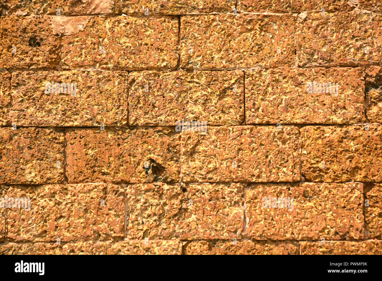 Weathered stained old brick wall background Stock Photo - Alamy