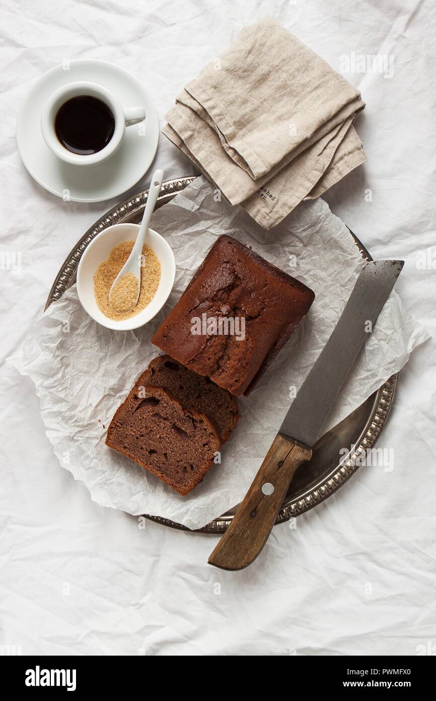 Cake made from yoghurt, cocoa and spices Stock Photo