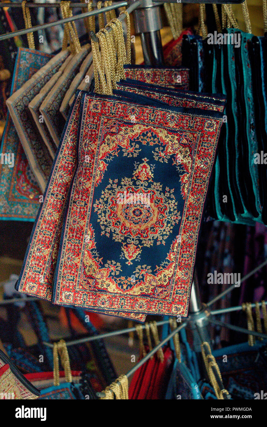 Traditional style handmade woven bags of fabric Stock Photo - Alamy