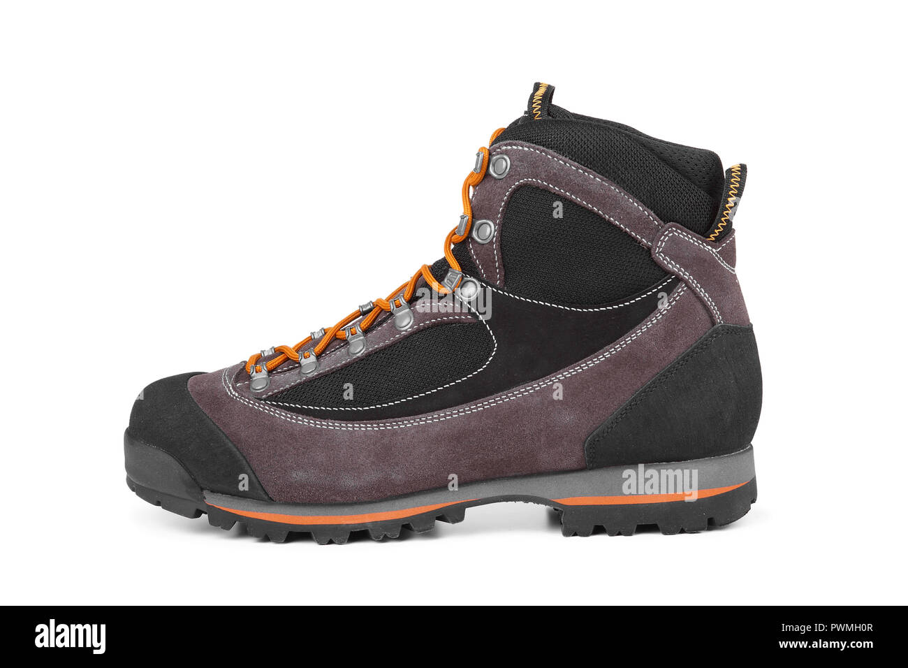 High mountain shoe isolated on white background Stock Photo Alamy