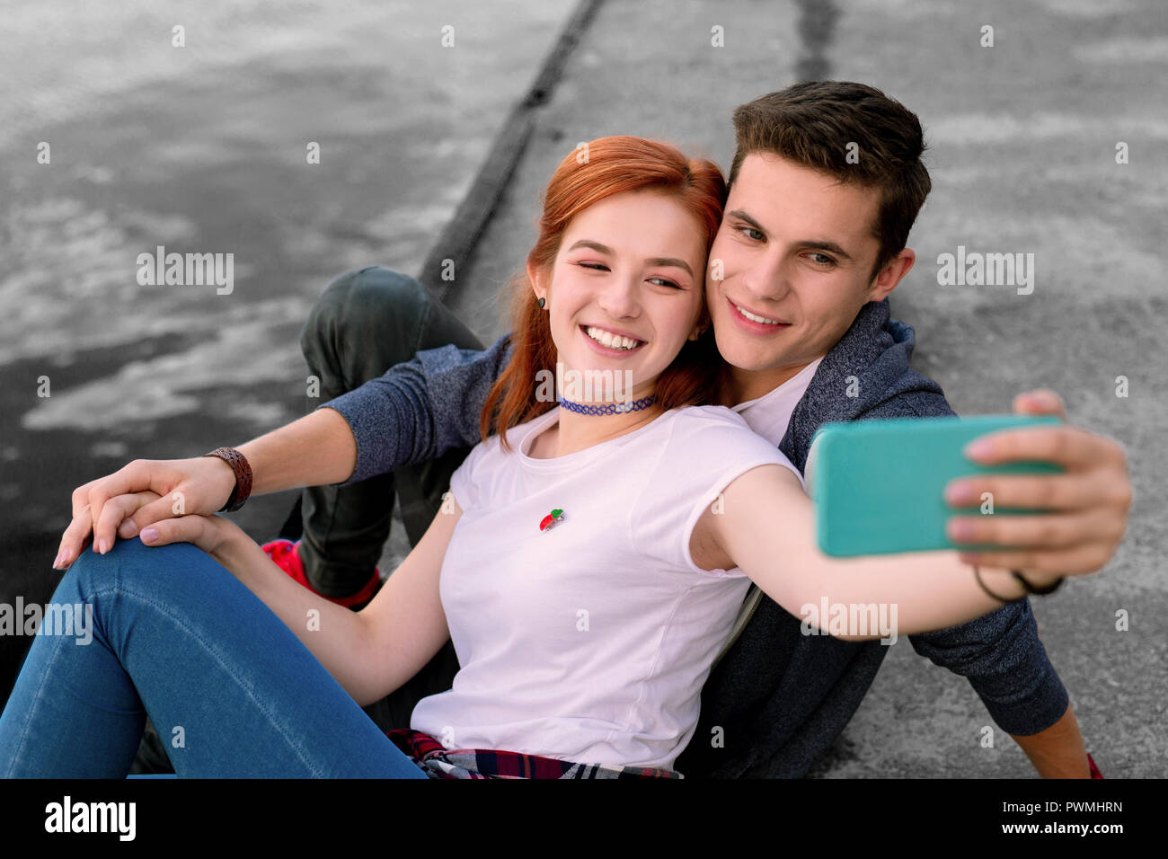 Excited Happy Real Life Natural Image Cute Cool Attractive Couple Stock  Photo by ©derepente 187532014