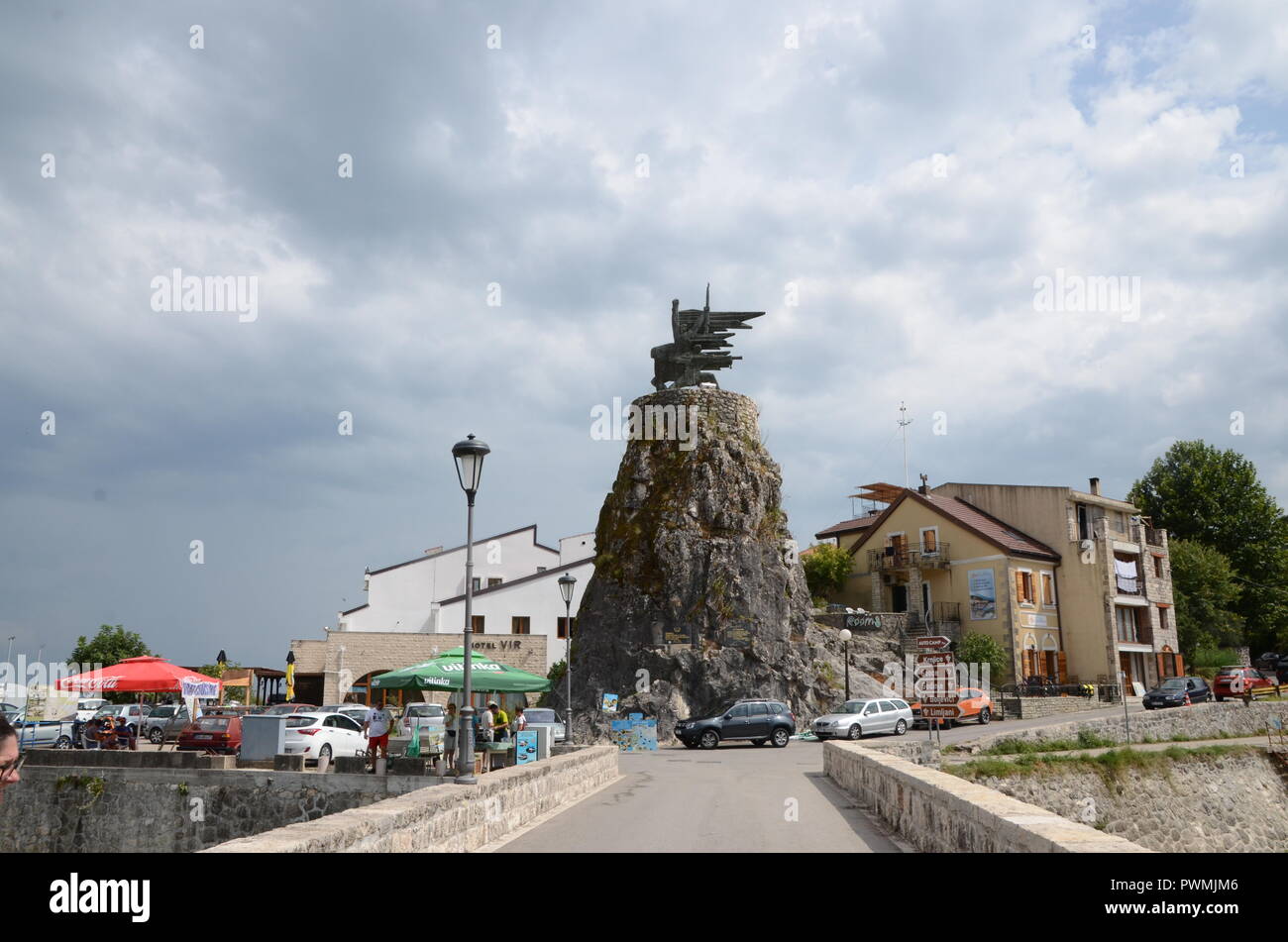 monument to the WW@ partizan fighters of montenegro in virpazar Stock Photo