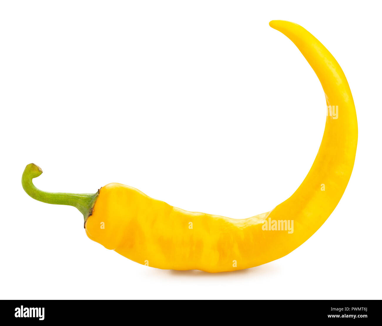 yellow chilli pepper path isolated Stock Photo Alamy