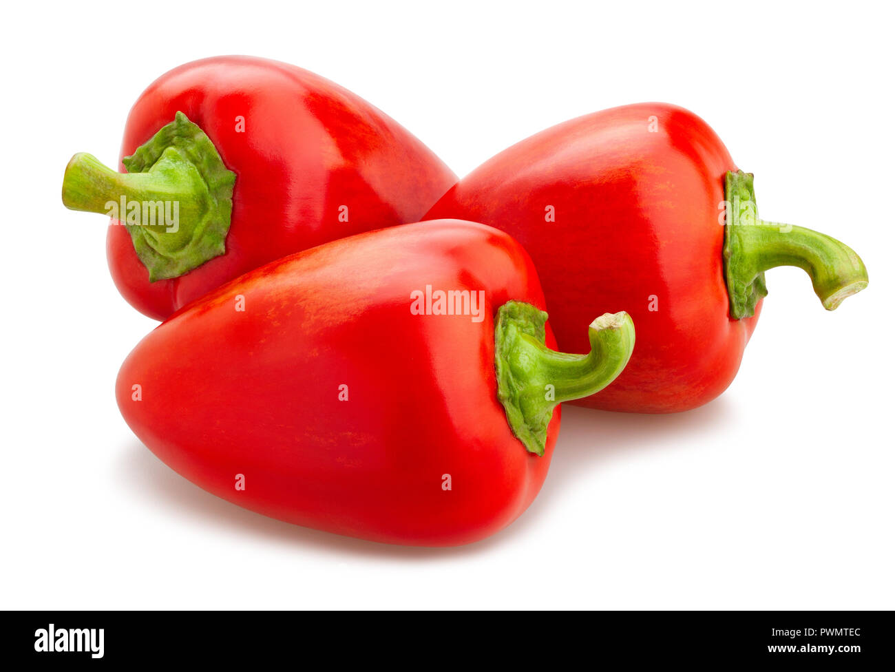 sweet red pepper path isolated Stock Photo Alamy