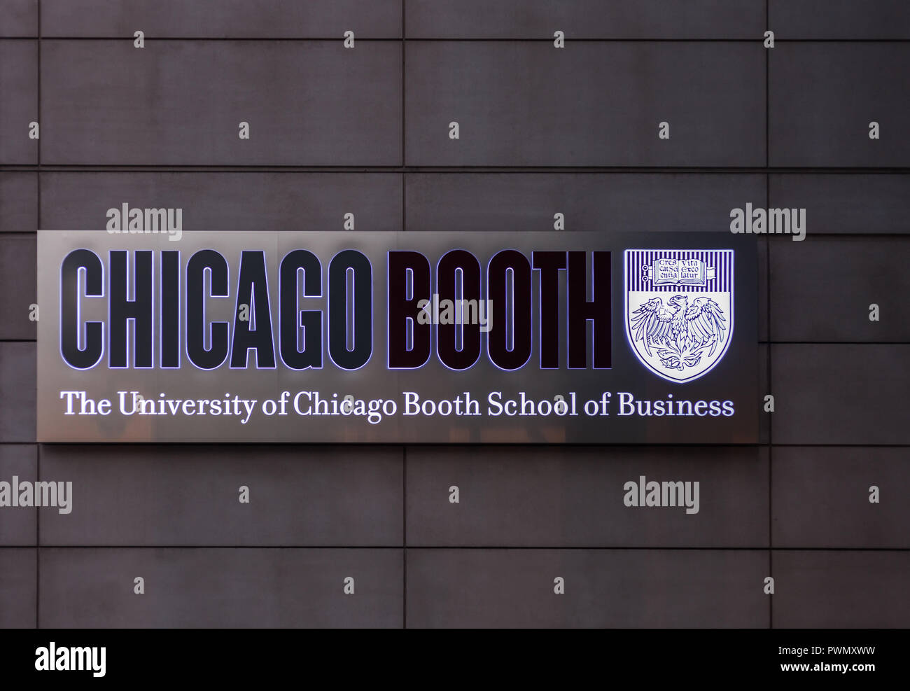 University of chicago booth school of business hi-res stock