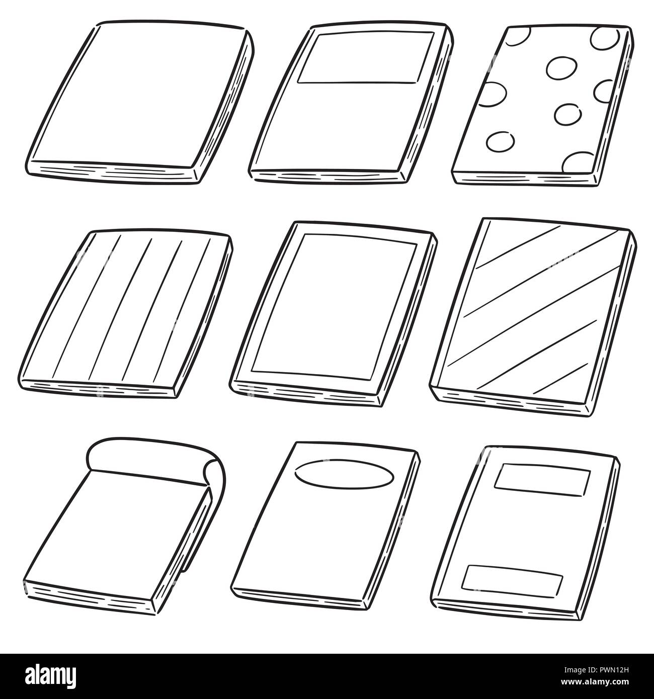 vector set of notebooks Stock Vector Image & Art - Alamy