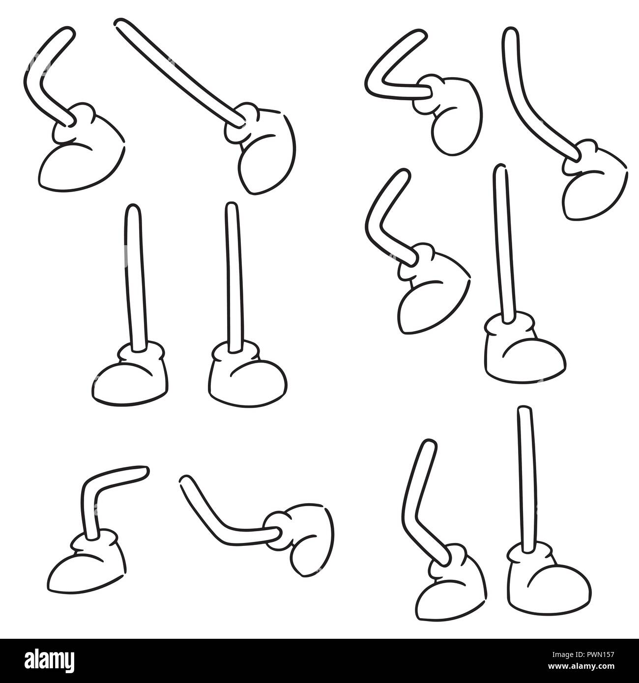 Cartoon leg Black and White Stock Photos & Images - Alamy