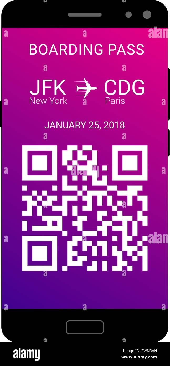 Boarding pass qr code Stock Vector Images Alamy