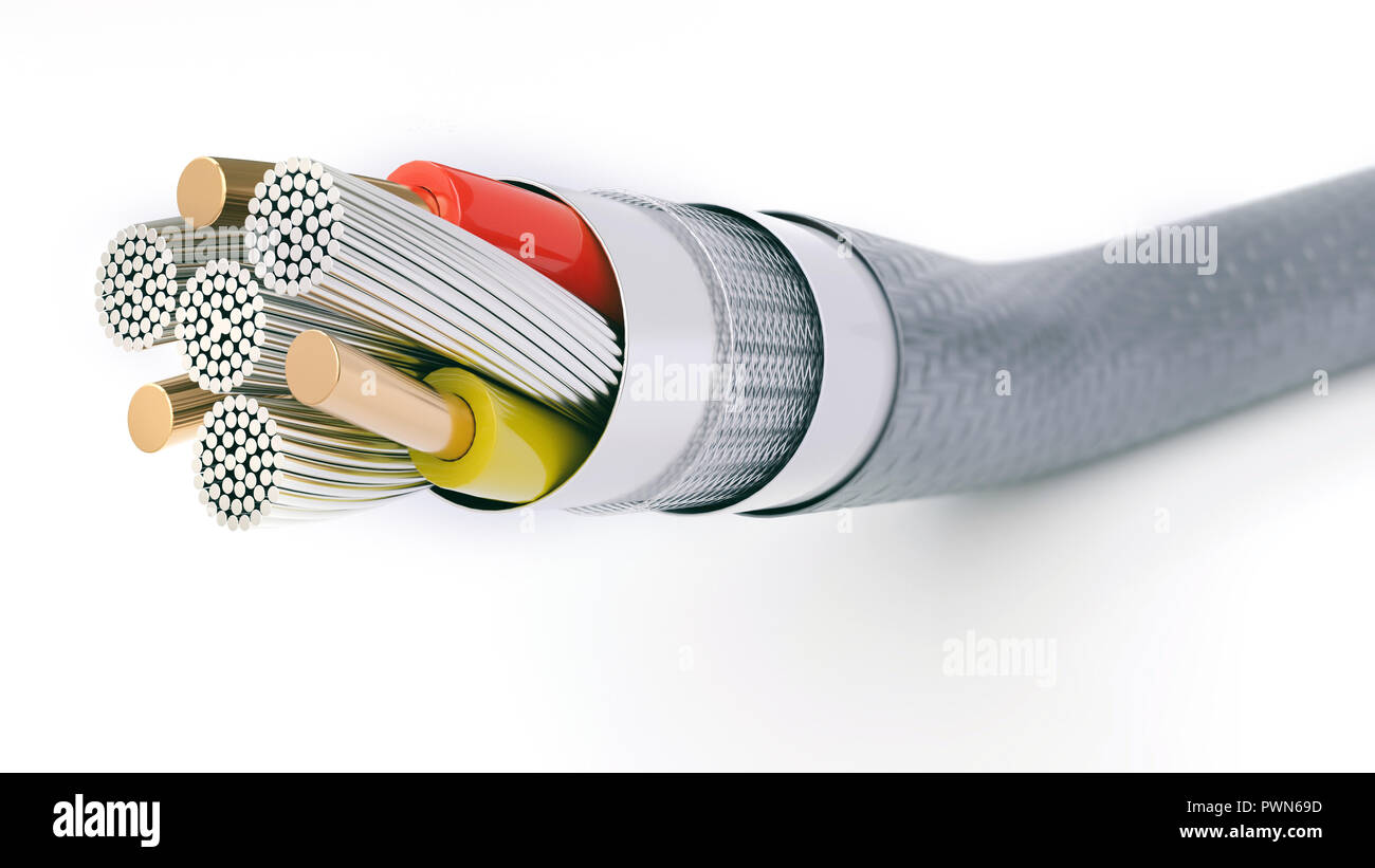 USB C 2A cable detail 3D Rendering Stock Photo Alamy