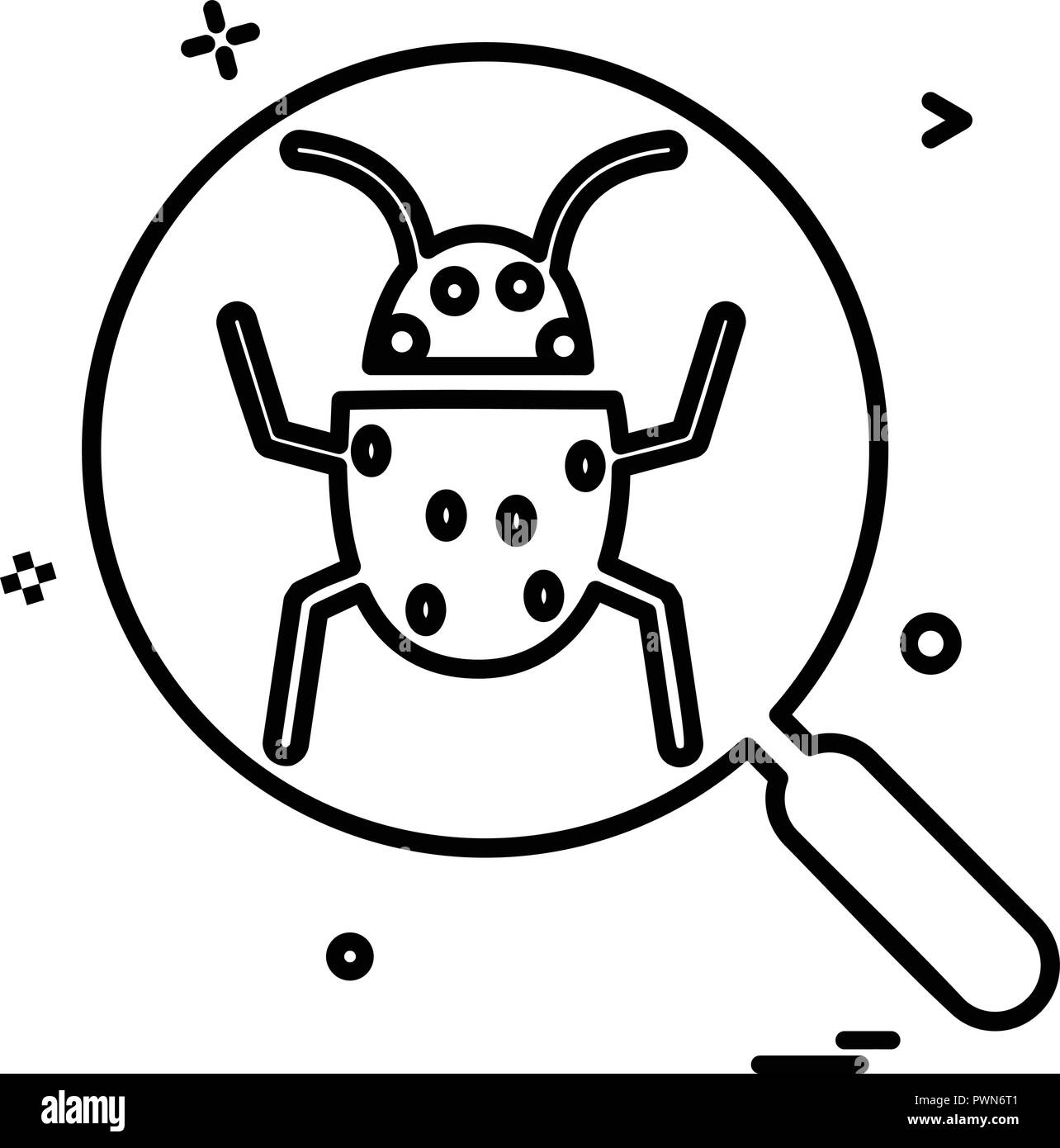 Bug icon design vector Stock Vector Image & Art - Alamy