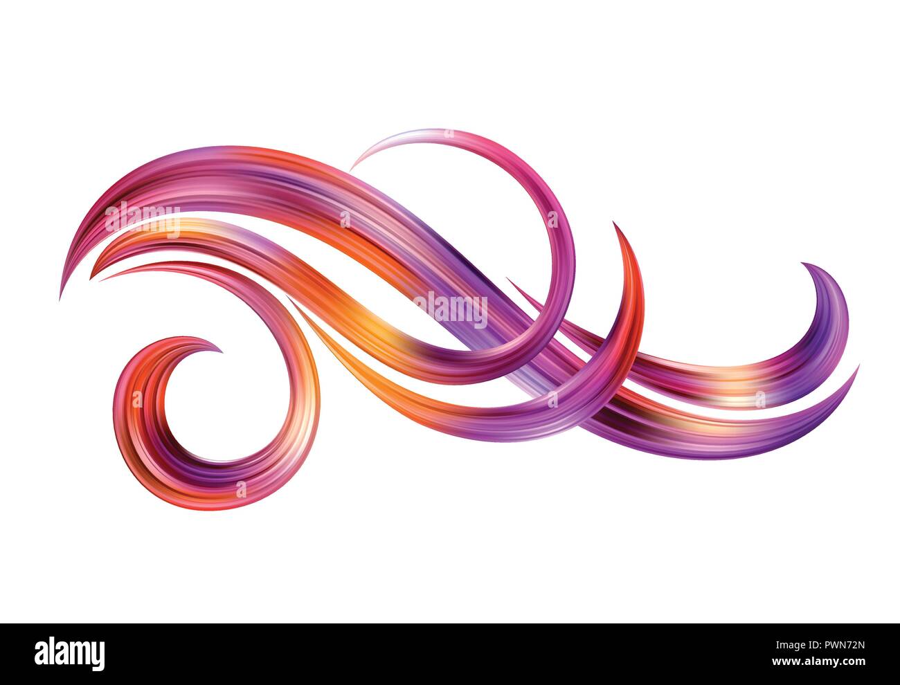 Abstract background with color fantastic waves and floral scrolls. Modern  colorful flow poster. Wave Liquid shape. Art design for your design project.  Vector illustration Stock Vector Image & Art - Alamy