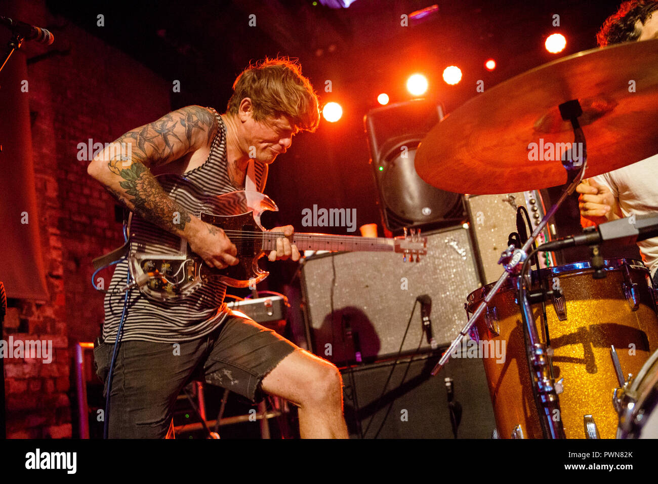 Oh Sees (Thee Oh Sees) John Dwyer - 12th July 2018 - Boiler Shop Newcastle - Live concert performance Stock Photo