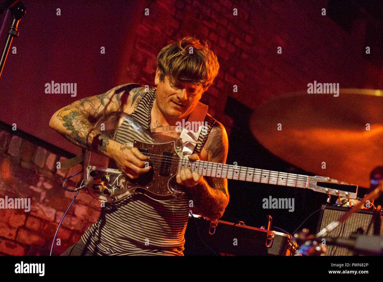 Oh Sees (Thee Oh Sees) John Dwyer - 12th July 2018 - Boiler Shop Newcastle - Live concert performance Stock Photo