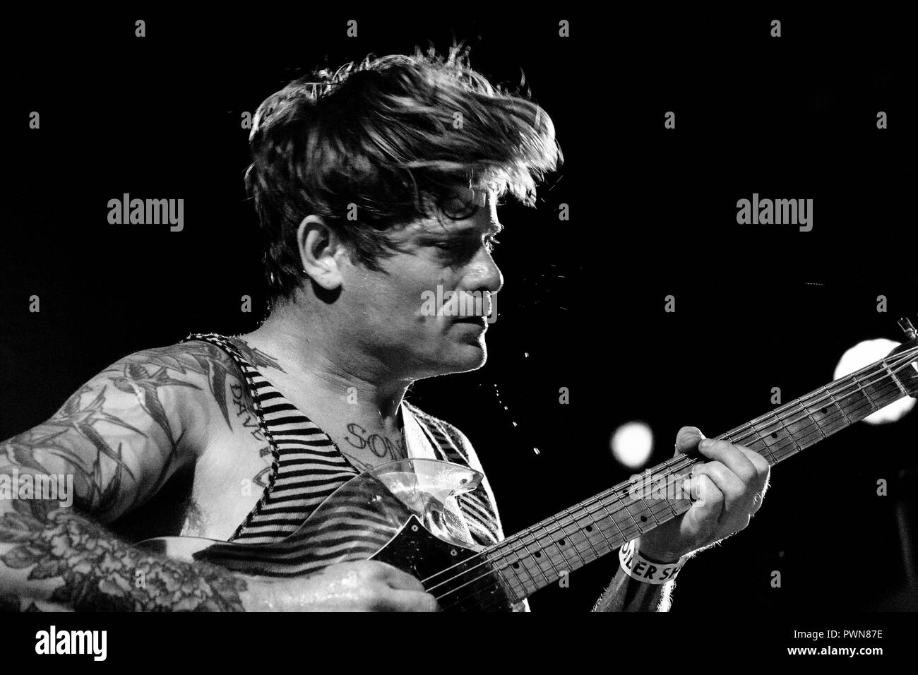 Oh Sees (Thee Oh Sees) John Dwyer - 12th July 2018 - Boiler Shop Newcastle - Live concert performance Stock Photo