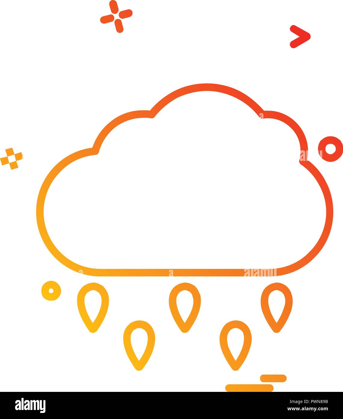 Cloudy weather icon design vector Stock Vector Image & Art - Alamy