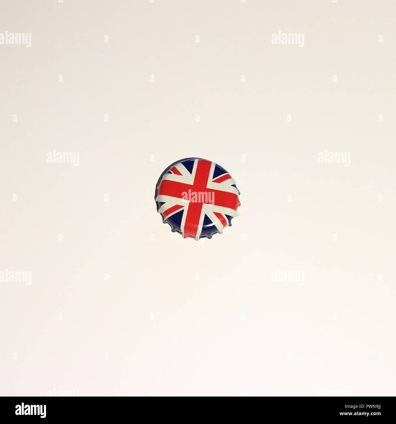Flag Bottle Caps White Background Stock Photo - Alamy