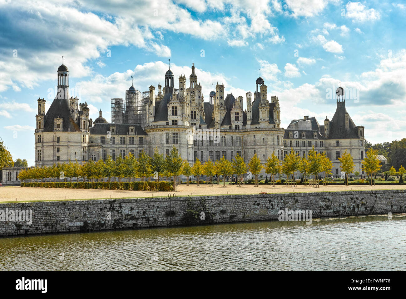 Chateau de Chambord, french castle in Loire Valley, France Stock Photo