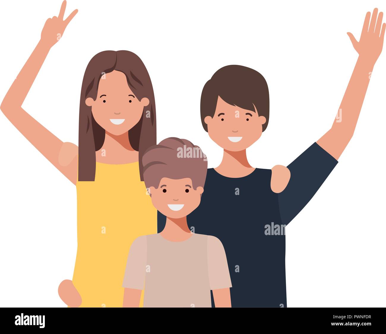 Cartoon dad waving hi-res stock photography and images - Alamy