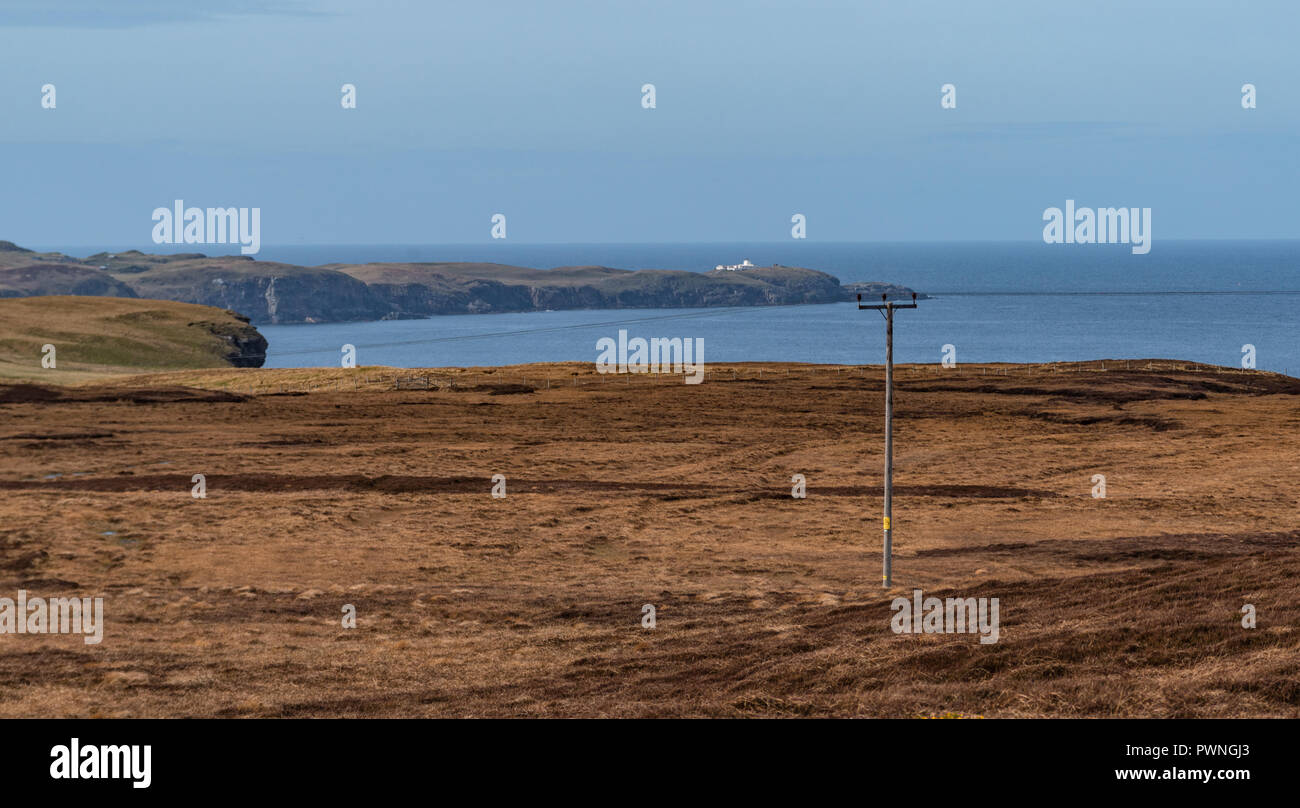 Lighthouse, Dunnet Head,, north coast, Scotland, Uk Stock Photo