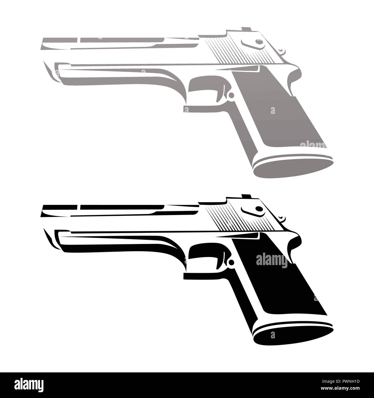 Desert Eagle on white background - Vector Illustration Stock Vector ...