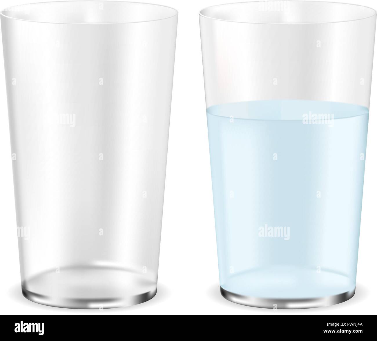 Glass of water. Empty and full Stock Vector Image & Art Alamy