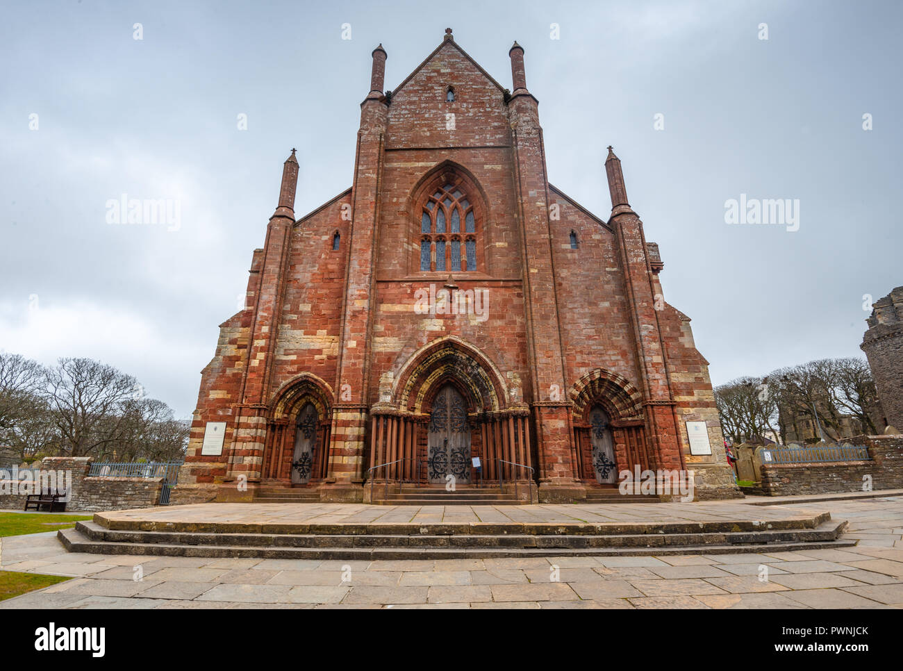 Norman St Magnus Cathedral, Kirkwall, Orkney Islands, Scotland, United Kingdom Stock Photo