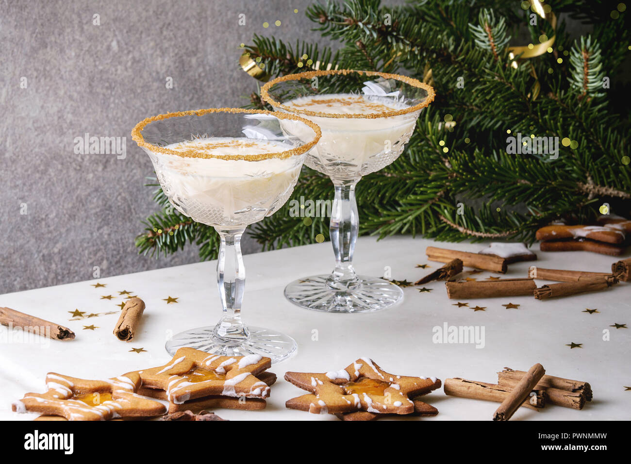 Christmas Eggnog cocktail Stock Photo Alamy