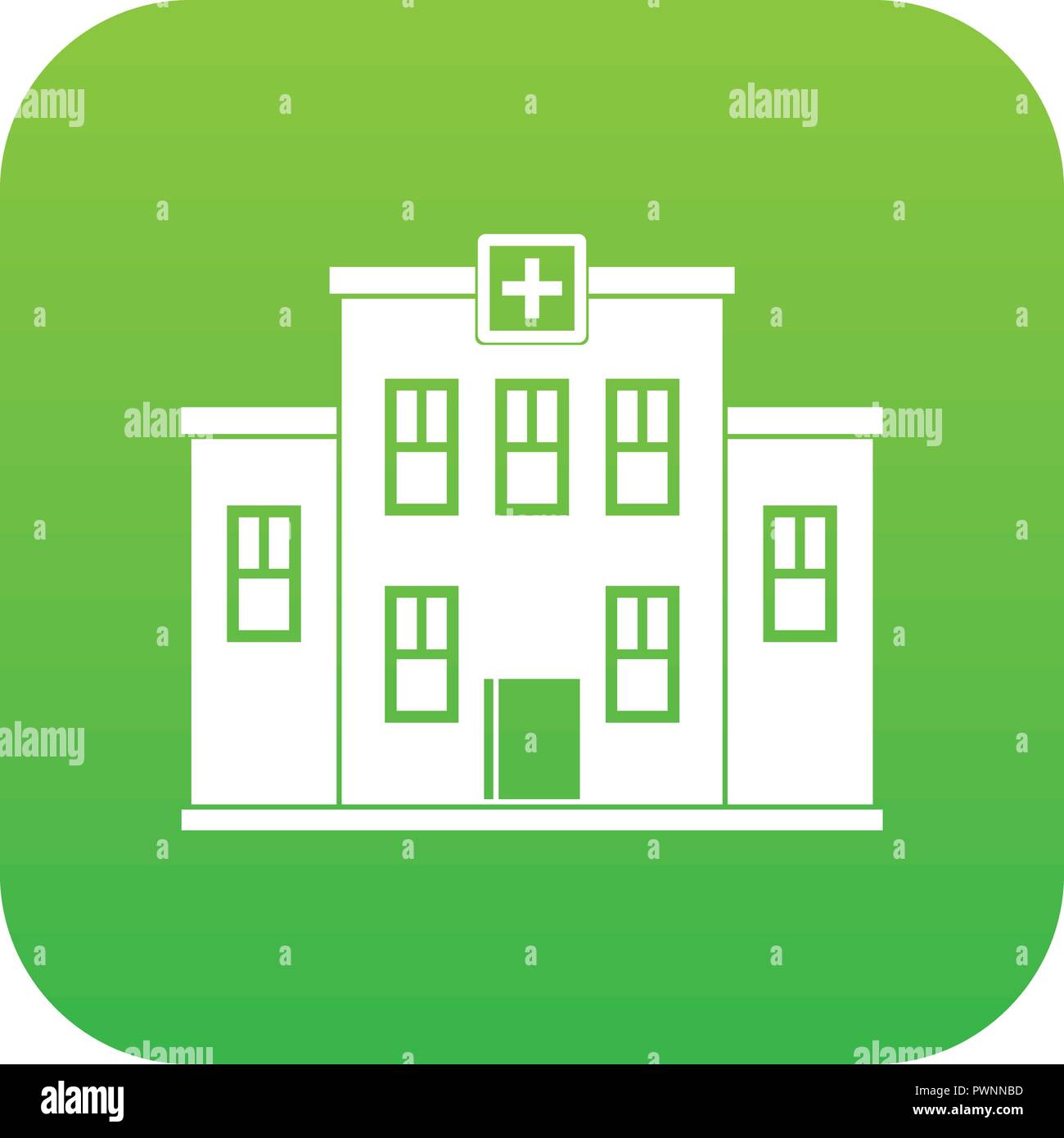 City hospital building icon digital green Stock Vector Image & Art - Alamy
