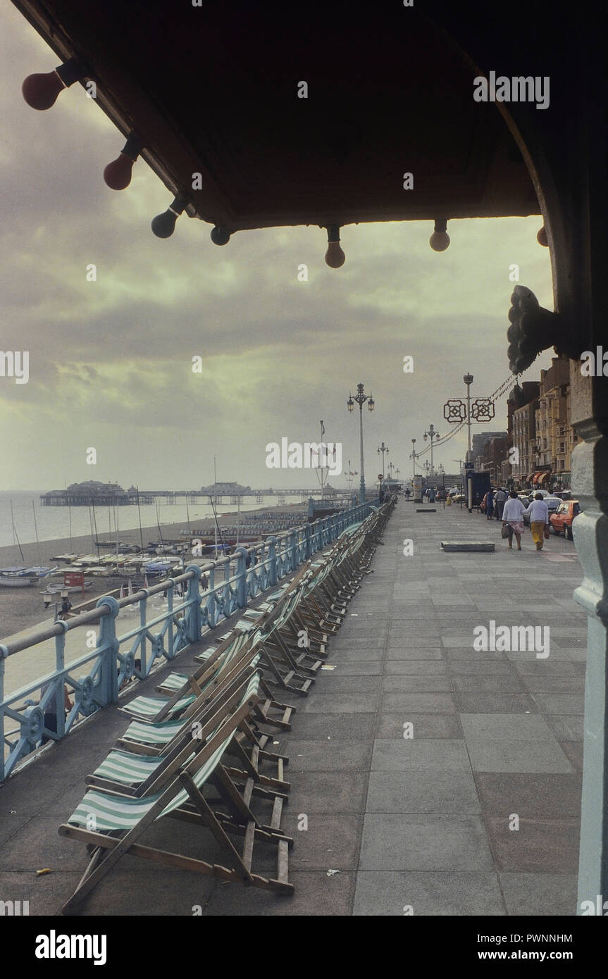 The West pier, Brighton, East Sussex, England, UK. Circa 1980's Stock Photo