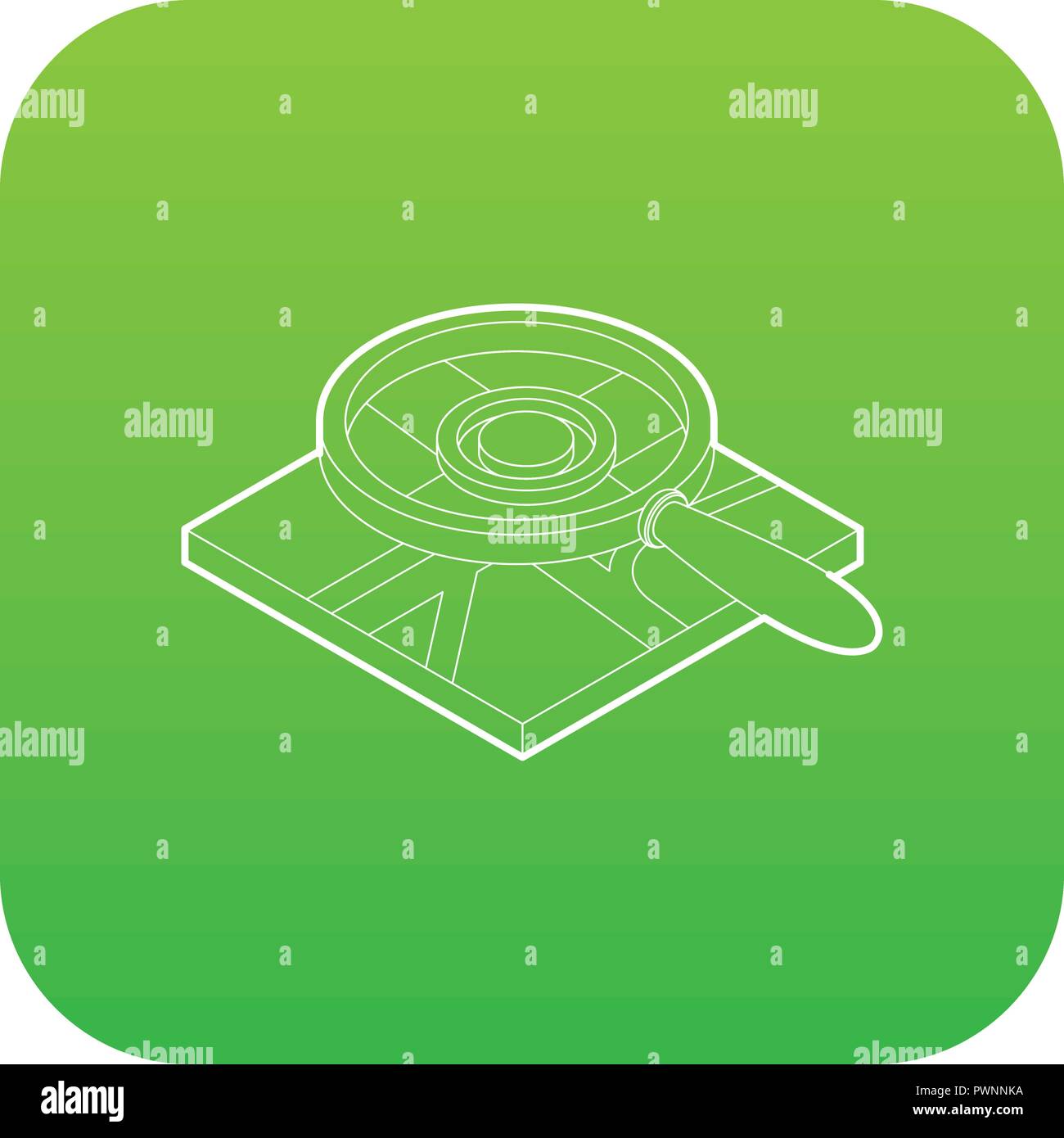 Magnifying glass over map icon green vector Stock Vector Image & Art ...