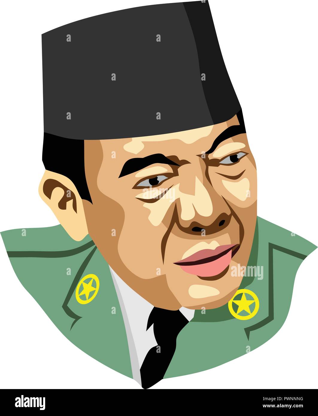 1st President of Republic of Indonesia - Soekarno Stock Vector Image & Art  - Alamy