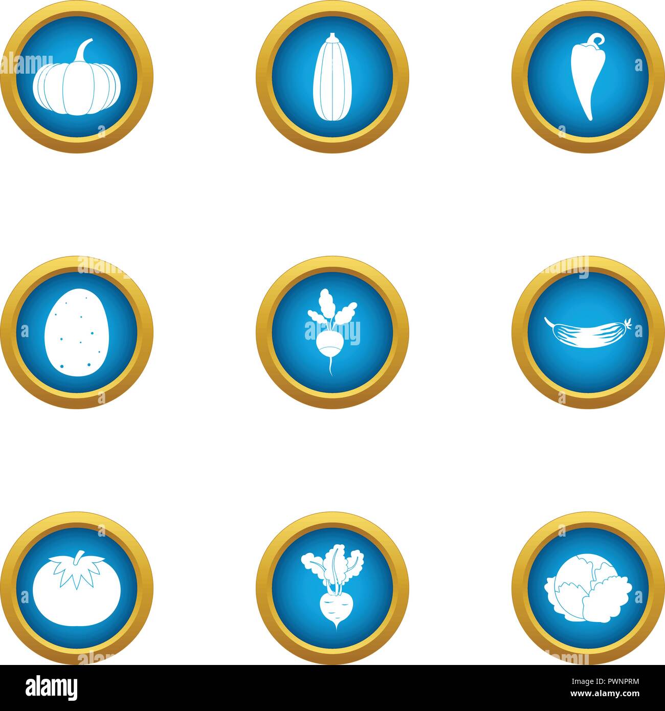 Sowing icons set, flat style Stock Vector Image & Art - Alamy