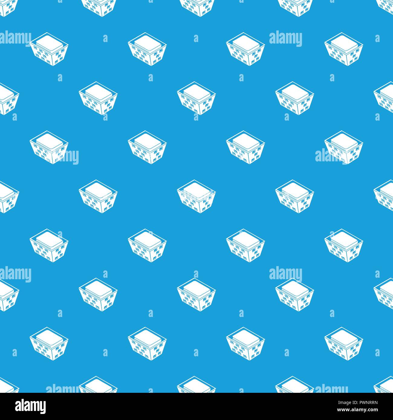 Clothes in basket pattern vector seamless blue Stock Vector
