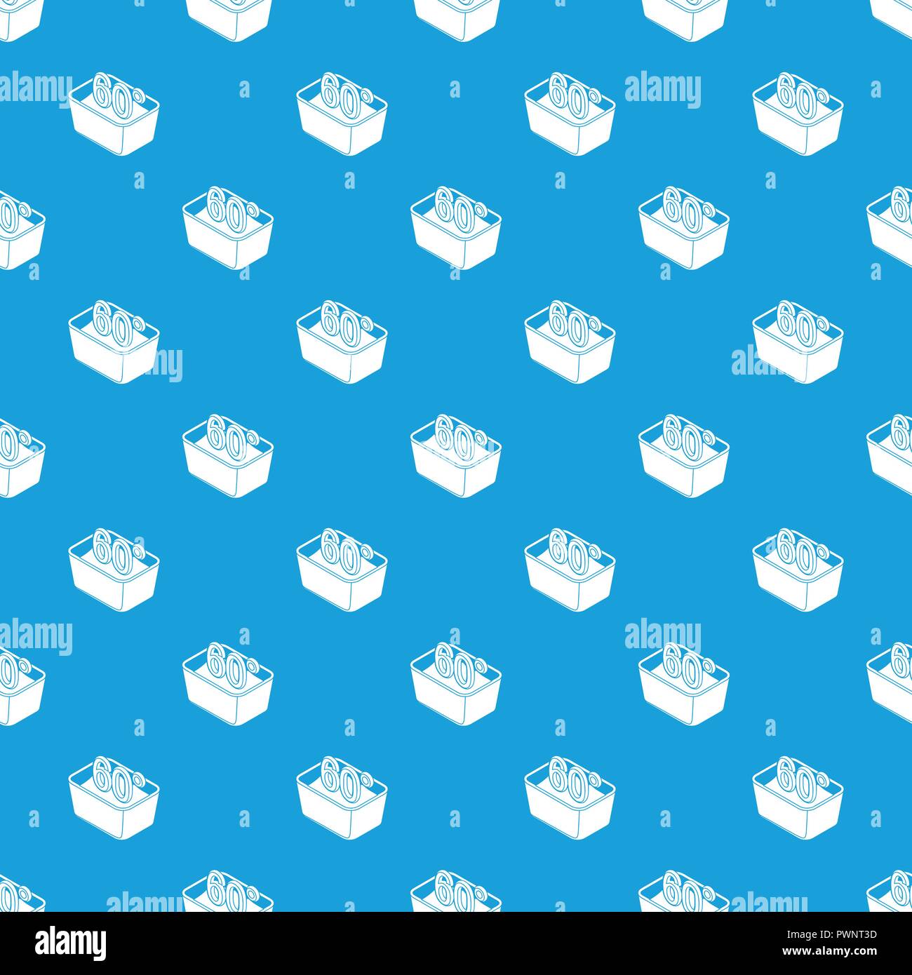 Hand wash 60 degrees celsius pattern vector seamless blue Stock Vector