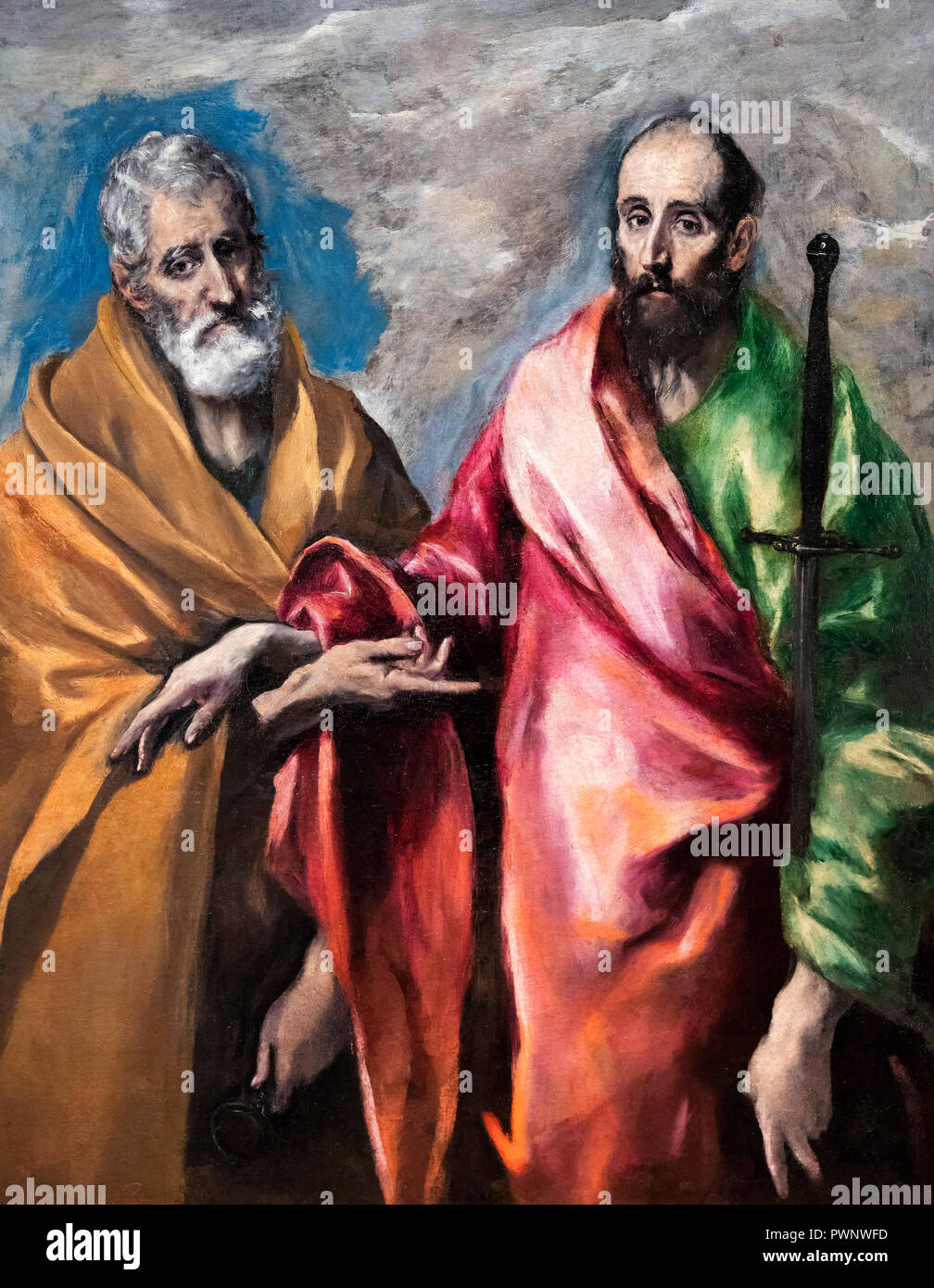 St Peter and St Paul by El Greco (Domenikos Theotokopoulos, 1541-1614), oil on canvas, c.1590-1600 Stock Photo