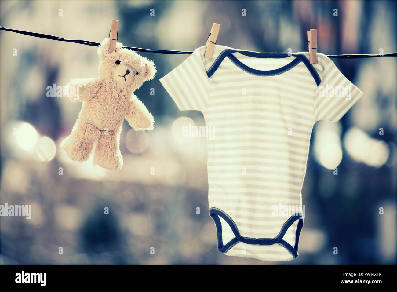 teddy bear from baby clothes