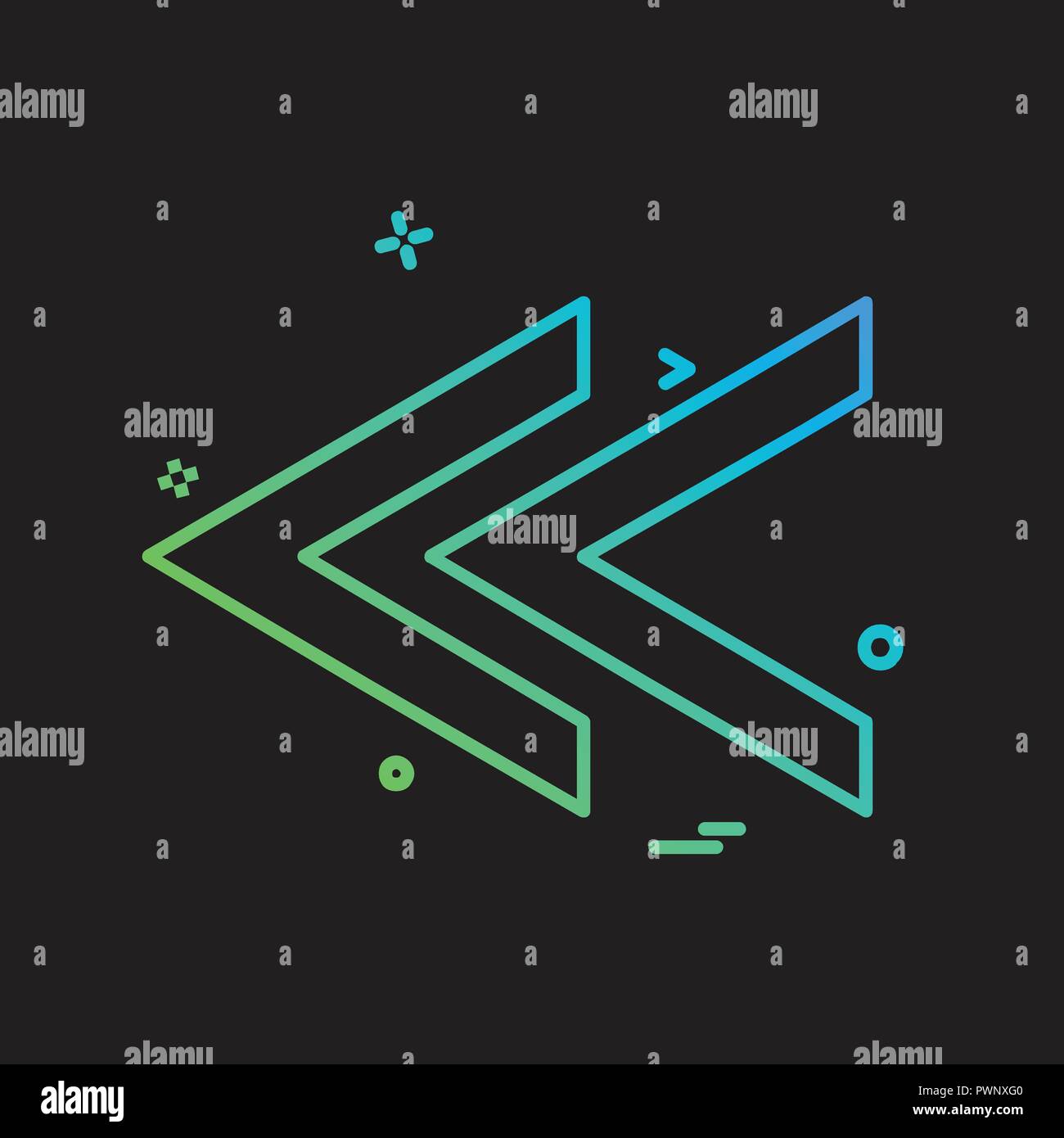 Left arrow icon design vector Stock Vector Image & Art - Alamy