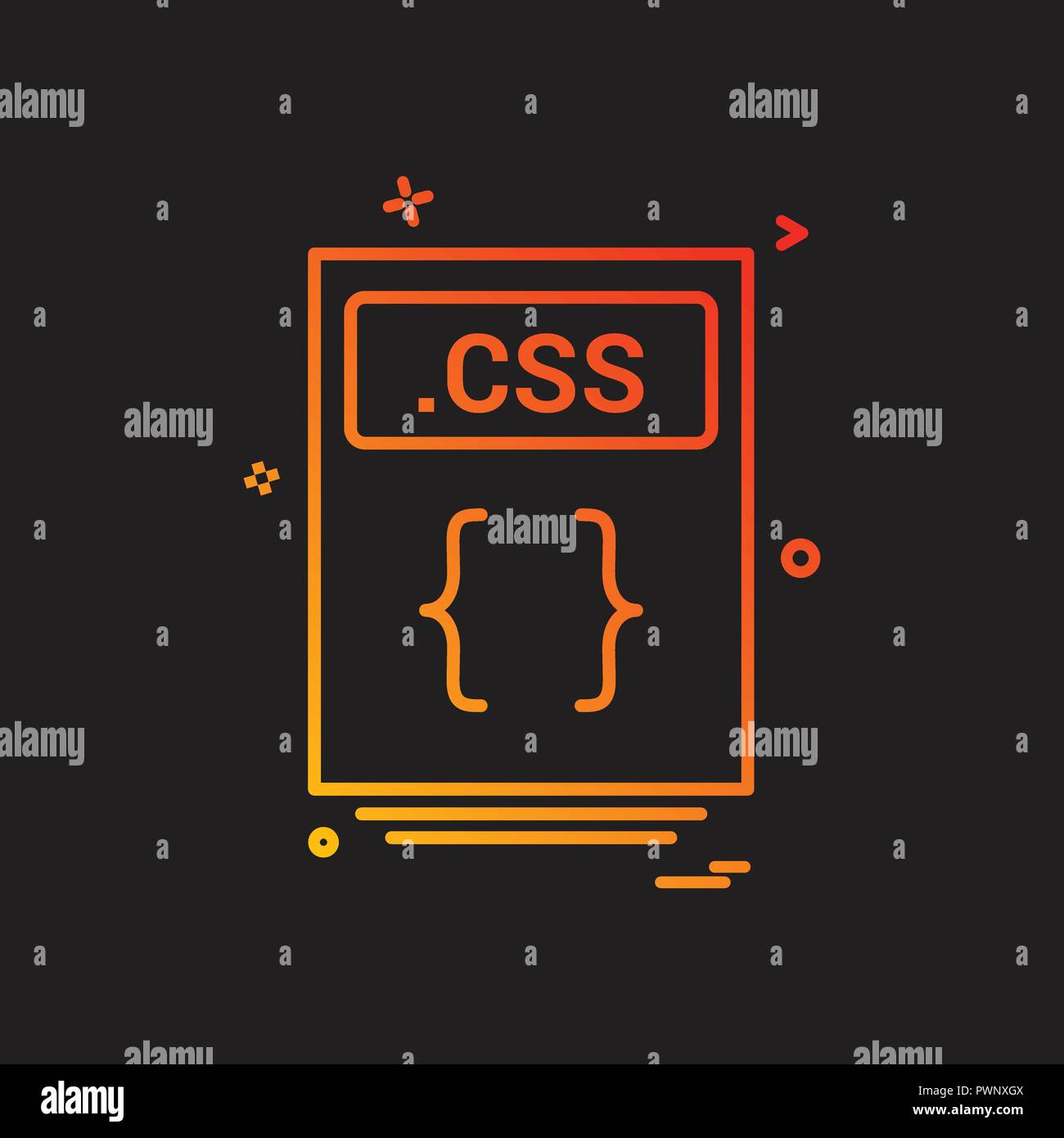 file files css icon vector design Stock Vector Image & Art - Alamy