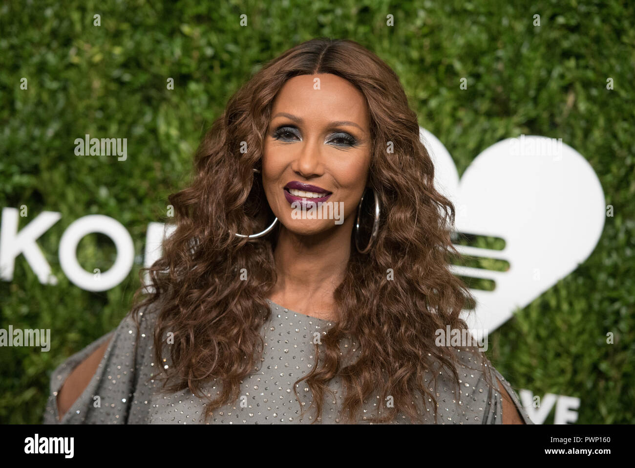Iman attends God's Love We Deliver 12th Annual Golden Heart Awards at Spring Studios on October 16, 2018 in New York City. Stock Photo