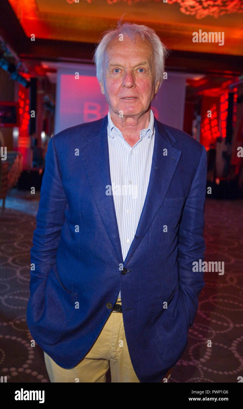 Cannes, France - October 16, 2018: Beta Film CEO and TV Producer Jan Mojto at MIPCOM, The World's Leading Entertainment Industry Event. A Reed MIDEM Event, MIPTV, TV, Television, Market, Trade, Content Trade Show, MIP, Mipjunior, | usage worldwide Stock Photo