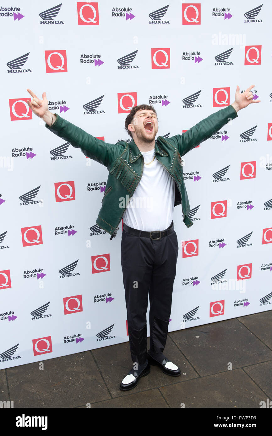 London, UK. 17th Oct, 2018. London, UK. 17th Oct, 2018. The Round House Chalk Farm  Tom Grennan arrives at the Q Awards 2018 in Association with Absolute Radio People In Picture: Tom Grennan Credit: Dean Fardell / Alamy Live News feed / Alamy Live News Stock Photo