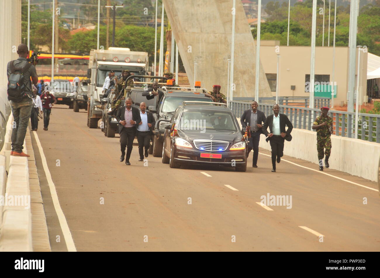 Jinja, Uganda. 17th, October, 2018. President of Uganda's motorcade