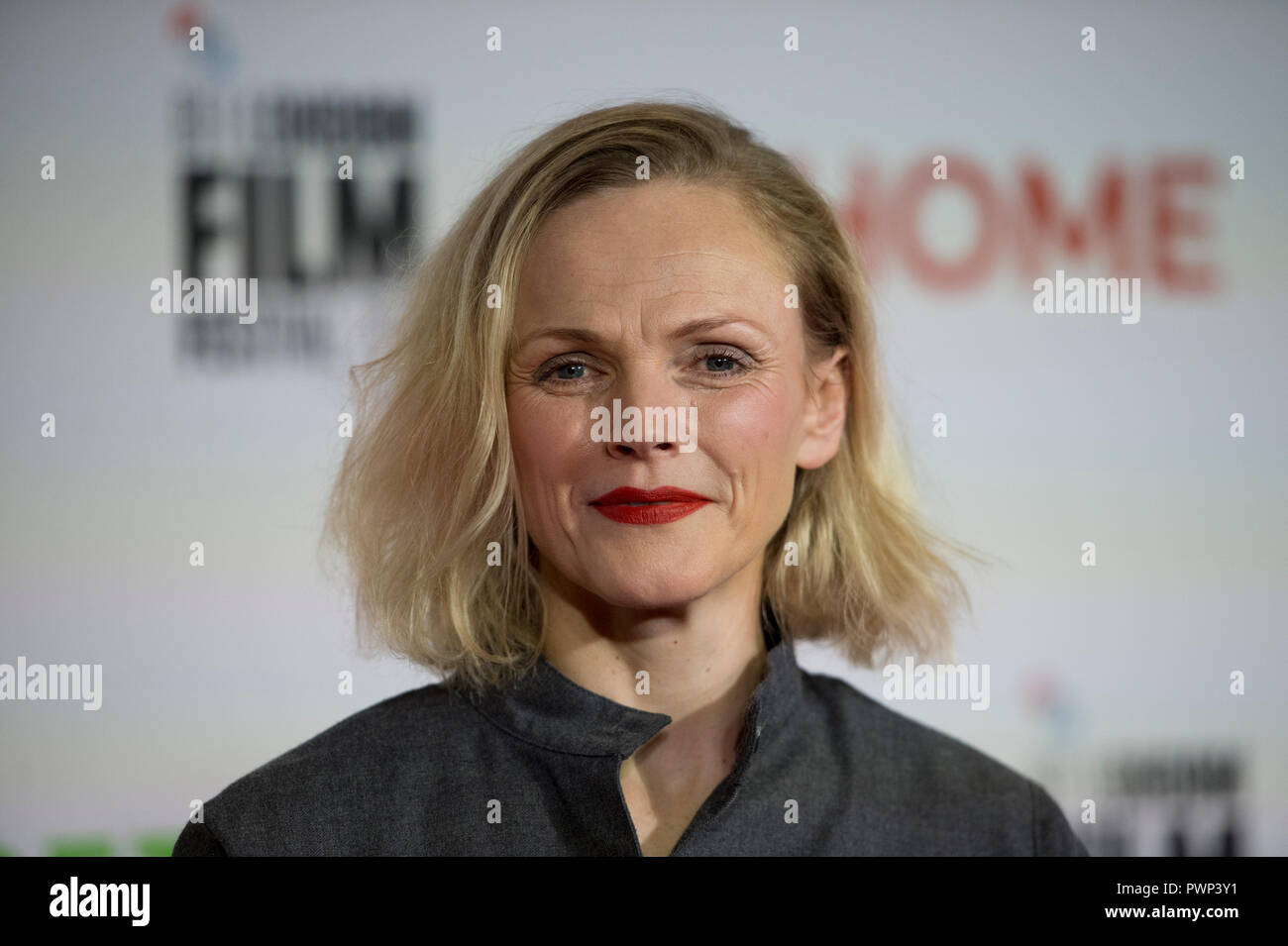 Manchester, UK. 17th October 2018. Actress Maxine Peake who plays the character Nellie arrives at the BFI London Film Festival premiere of Peterloo, at the Home complex in Manchester. Credit: Russell Hart/Alamy Live News Stock Photo