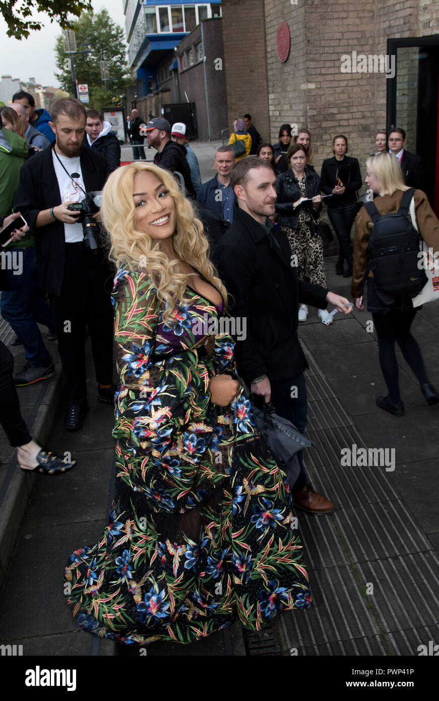 London, UK.17th Oct, 2018. The Round House Chalk Farm  Stefflon Don arrives at the Q Awards 2018  in Association with Absolute Radio People In Picture: Stefflon Don Credit: Dean Fardell / Alamy Live News Feed/Alamy Live News Stock Photo