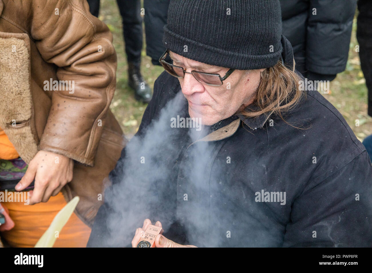 Smoke through nose hi-res stock photography and images - Alamy