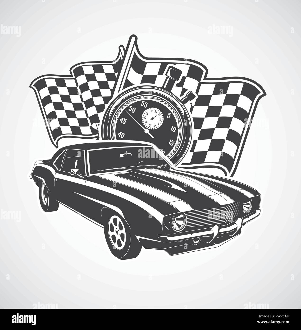 Racing car vector illustration Stock Vector