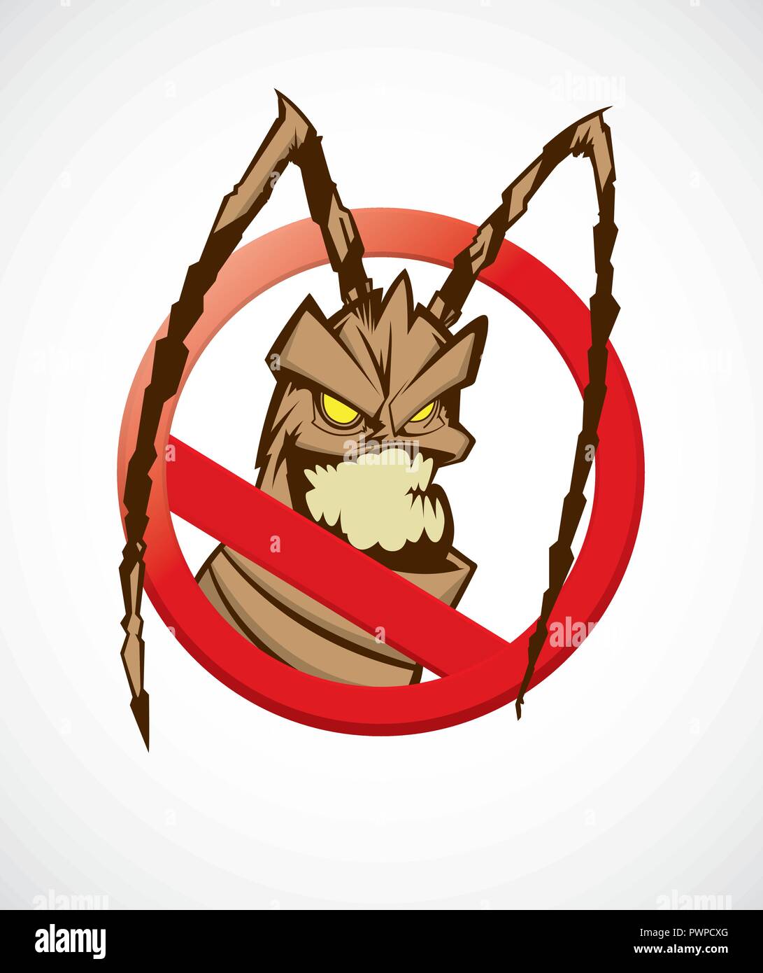 Illustration of prevention and elimination of cockroaches and insects Stock Vector