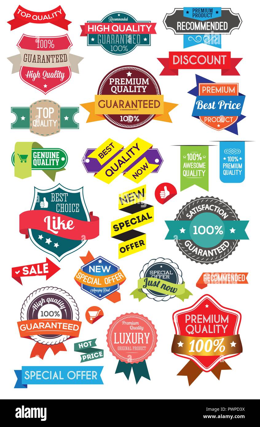 Set of trade stickers and labels for marketing Stock Vector Image & Art